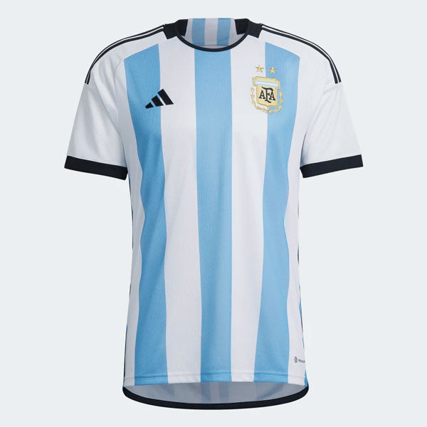 Argentina Home Youth 3 Stars Jersey