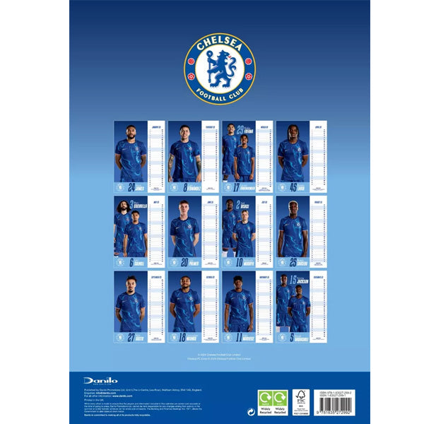 Chelsea FC Calendar 2025