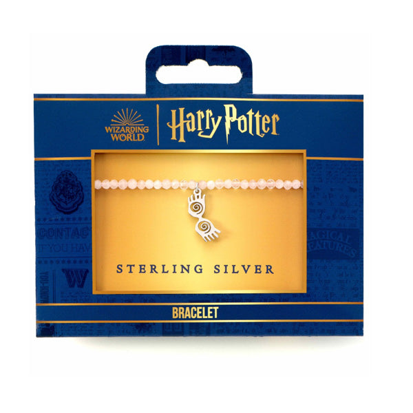 Harry Potter Bracelet with Sterling Silver Luna Glasses Charm