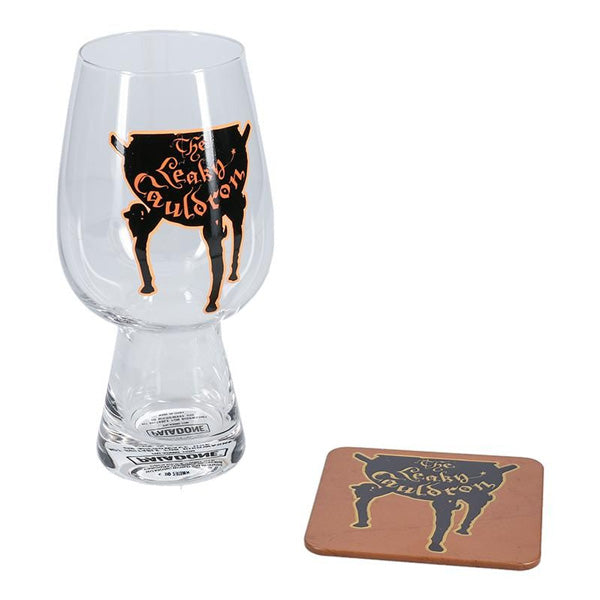 Harry Potter Leaky Cauldron Glass & Coaster Set