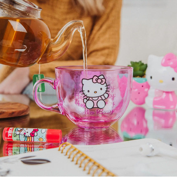 Hello Kitty Pink Glass Mug