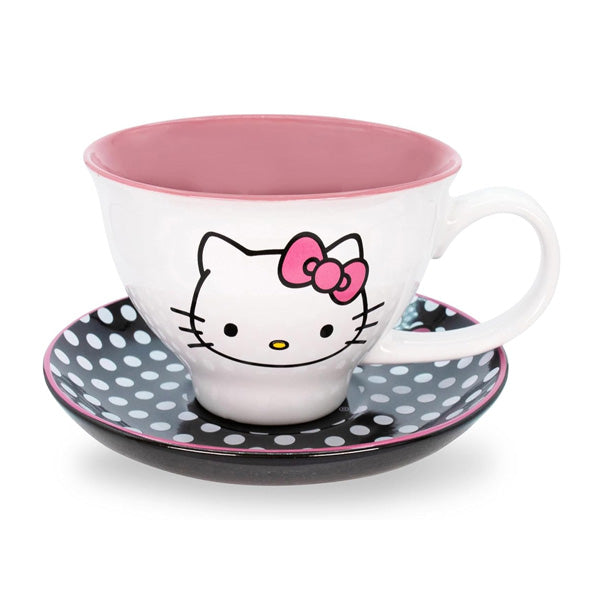 Hello Kitty Ceramic Teacup and Saucer Set