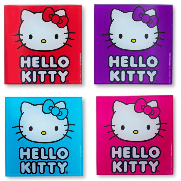 Hello Kitty Glass Coaster Set