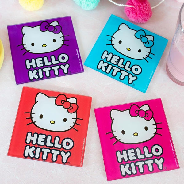 Hello Kitty Glass Coaster Set