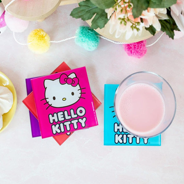 Hello Kitty Glass Coaster Set