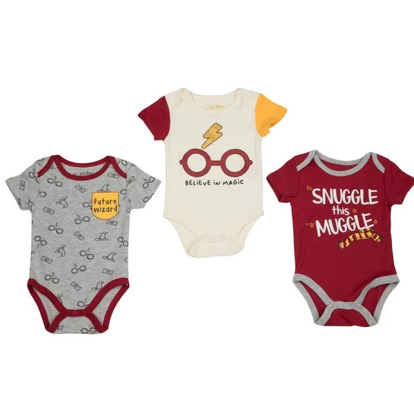 Harry Potter 3 Piece Onesie Set