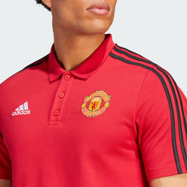 Manchester United FC DNA 3 Stripes Polo -Red