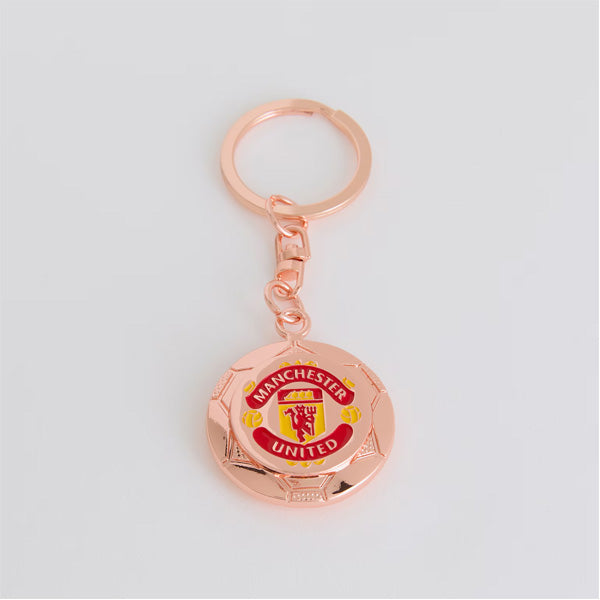 Manchester United FC Rose Gold Ball Keychain