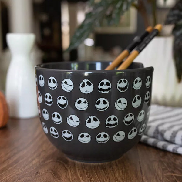 Nightmare Before Christmas Jack Ramen Bowl with Chopsticks