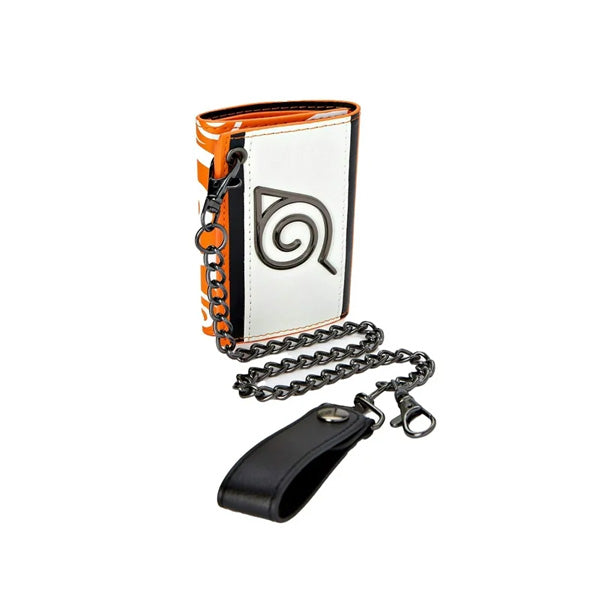 Naruto Leather Wallet & Chain