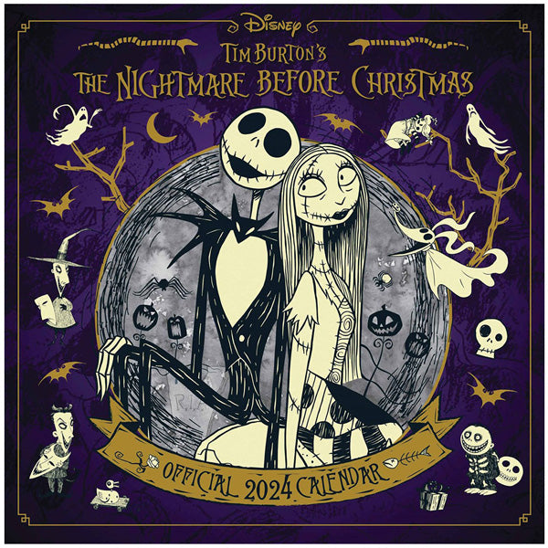 Nightmare Before Christmas Square Calendar 2024