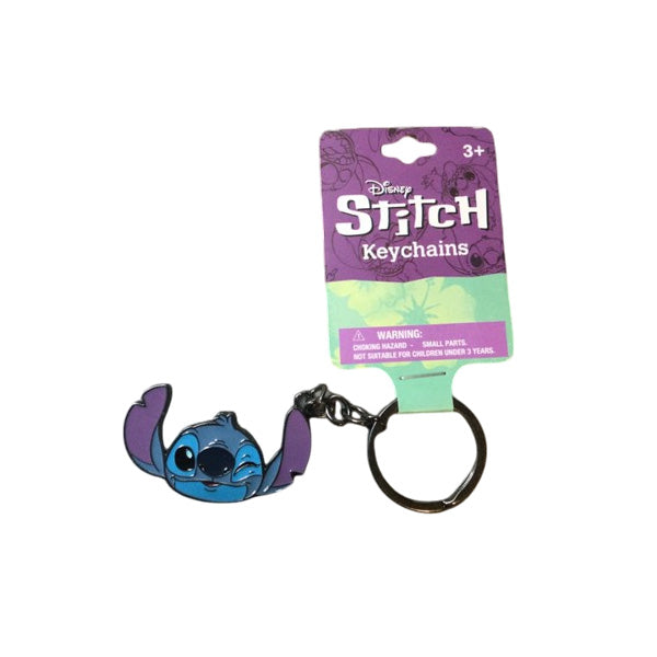 Stitch Metal Face Keychain