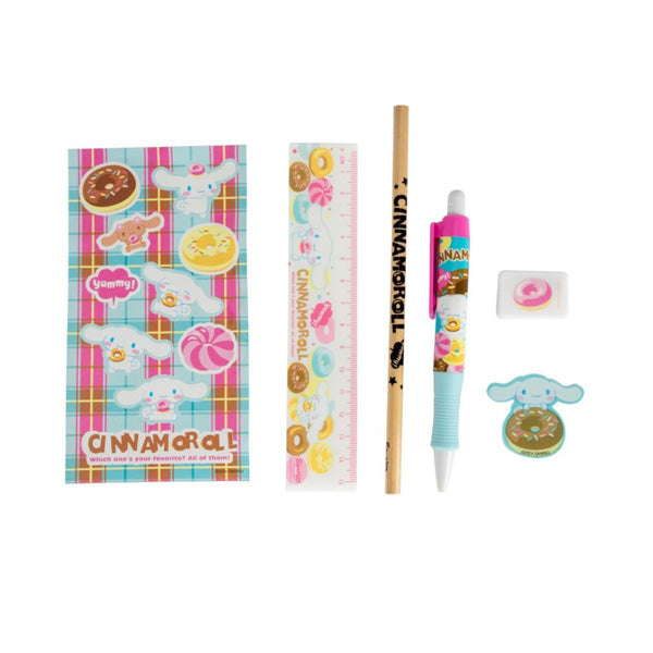 Hello Kitty Cinnamoroll 6 Piece Stationery Set 