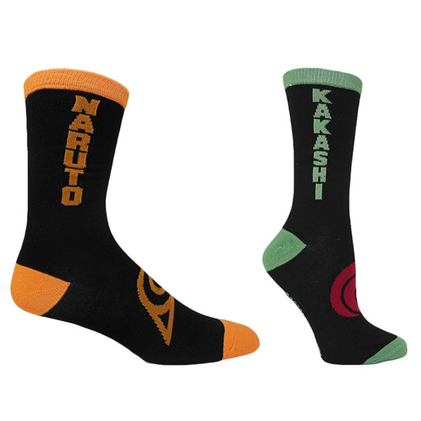 Naruto and Kakashi Symbols 2-Pack Socks