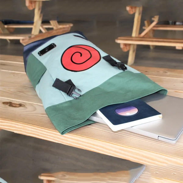 Naruto Roll Top Laptop Canvas Backpack