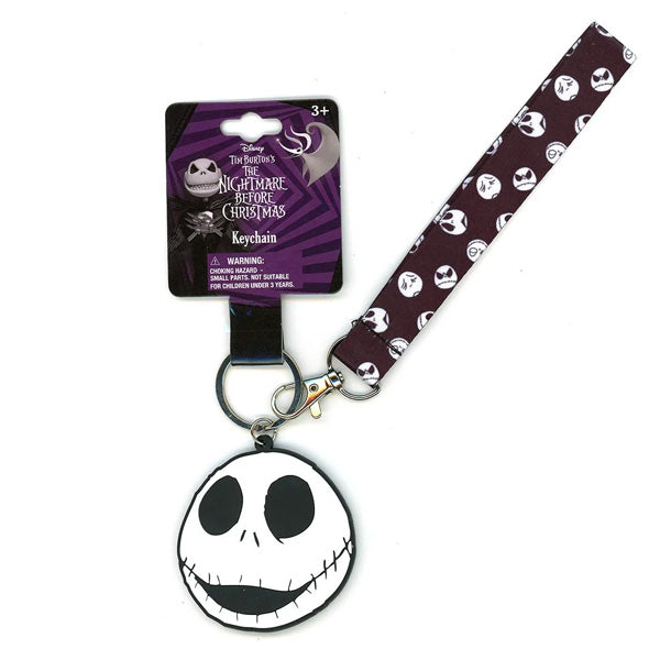 NIghtmare Before Christmas Jack Lanyard with Rubber Keychain