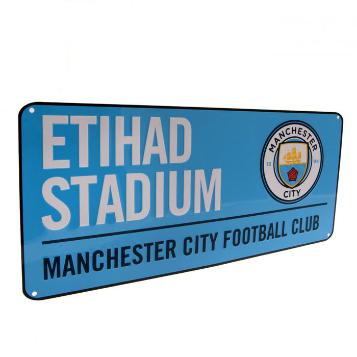 Manchester City FC Coloured Street Sign