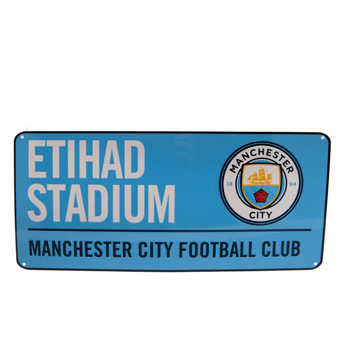 Manchester City FC Coloured Street Sign