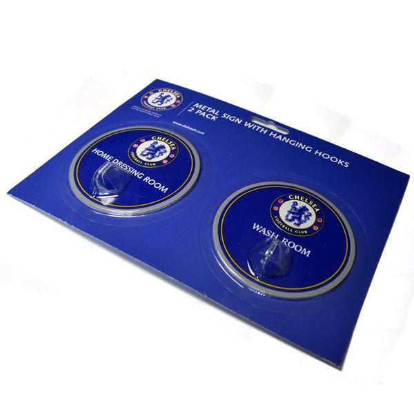 Chelsea FC Metal Sign Hooks 2 pack