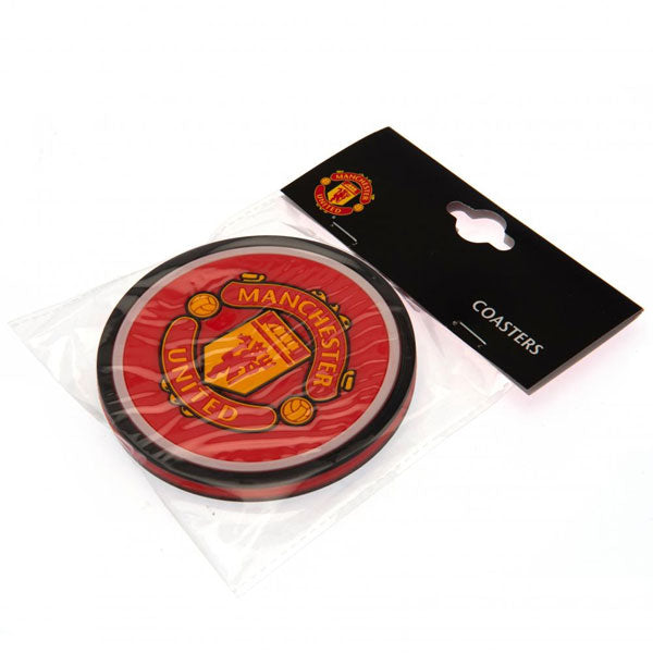 Manchester United 2 Pack Rubber Coaster