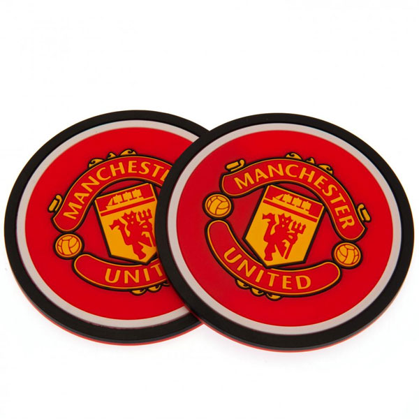 Manchester United 2 Pack Rubber Coaster